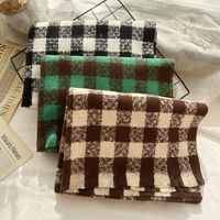 Women's Basic Simple Style Plaid Polyester Scarf main image 4