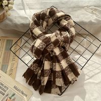 Women's Basic Simple Style Plaid Polyester Scarf main image 3