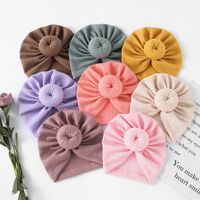 Girl's Cute Sweet Solid Color Beanie Hat main image 2