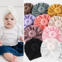 Girl's Cute Sweet Solid Color Beanie Hat main image 1