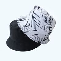 Unisex Cute Simple Style Panda Printing Wide Eaves Bucket Hat main image 4