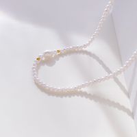 Elegant Geometrisch Süßwasserperle Titan Stahl Perlen Überzug Halskette sku image 4