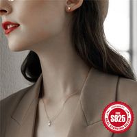 Vintage Style Heart Shape Solid Color Sterling Silver Plating Women's Jewelry Set main image 4