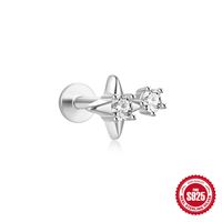 1 Piece Simple Style Geometric Plating Sterling Silver Zircon Ear Studs sku image 10