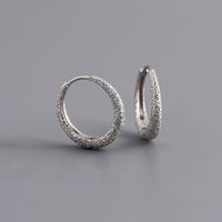 1 Pair Simple Style Geometric Plating Sterling Silver 18k Gold Plated White Gold Plated Hoop Earrings sku image 1