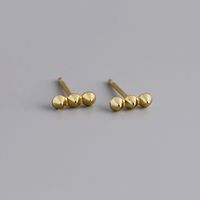 1 Pair Simple Style Geometric Plating Sterling Silver 18k Gold Plated White Gold Plated Ear Studs sku image 1