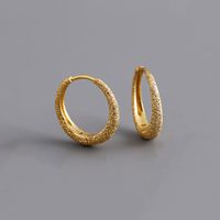 1 Pair Simple Style Geometric Plating Sterling Silver 18k Gold Plated White Gold Plated Hoop Earrings sku image 2