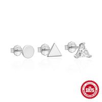 1 Set Simple Style Star Butterfly Plating Sterling Silver Ear Studs sku image 4