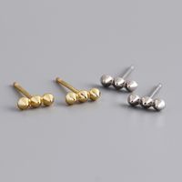 1 Pair Simple Style Geometric Plating Sterling Silver 18k Gold Plated White Gold Plated Ear Studs main image 1