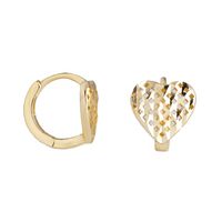 1 Pair Simple Style Heart Shape Polishing Plating Sterling Silver 18k Gold Plated White Gold Plated Hoop Earrings main image 5
