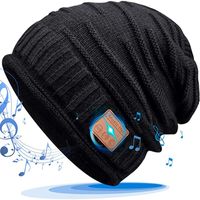 Fashion Blue Tooth Music Knitted Hat Autumn And Winter Warm Fleece-lined Blue Tooth Hat main image 1