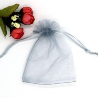 Simple Style Solid Color Organza Jewelry Packaging Bags sku image 1