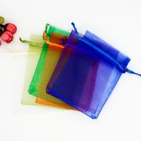 Einfacher Stil Einfarbig Organza Schmuck Verpackungstaschen main image 2