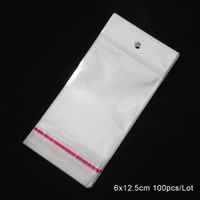 Simple Style Commute Solid Color Plastic Jewelry Packaging Bags sku image 2