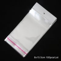 Simple Style Commute Solid Color Plastic Jewelry Packaging Bags sku image 9