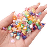 1 Set 10 * 11mm 8 * 9mm Hole 1~1.9mm Arylic Star Heart Shape Beads main image 5