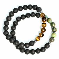 Simple Style Color Block Artificial Gemstones Beaded Men's Bracelets main image 4