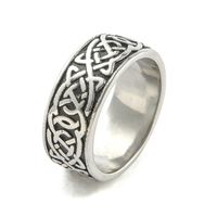 Hip-hop Retro Geometric Stainless Steel Men's Rings sku image 3