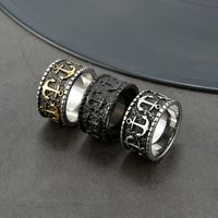 Hip-hop Retro Geometric Stainless Steel Men's Rings main image 5