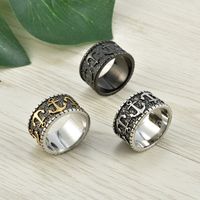 Hip-hop Retro Geometric Stainless Steel Men's Rings main image 4