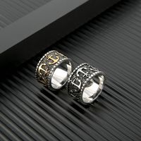 Hip-hop Retro Geometric Stainless Steel Men's Rings main image 2