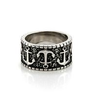 Hip-hop Retro Geometric Stainless Steel Men's Rings sku image 3