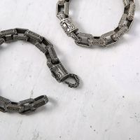 Hip-hop Retro Solid Color Titanium Steel Chain Men's Bracelets main image 4