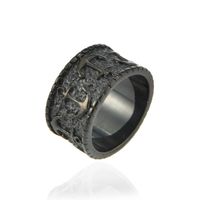 Hip-hop Retro Geometric Stainless Steel Men's Rings sku image 10