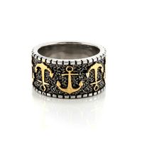 Hip-hop Retro Geometric Stainless Steel Men's Rings sku image 14