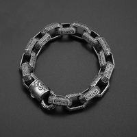 Hip-hop Retro Solid Color Titanium Steel Chain Men's Bracelets main image 5
