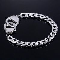 Simple Style Commute Solid Color Stainless Steel Polishing Chain Men's Bracelets sku image 1