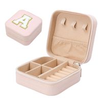 Simple Style Commute Letter Pu Leather Jewelry Boxes main image 4