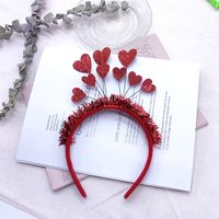 Valentine's Day Romantic Heart Shape Cloth Holiday Daily Headband main image 4