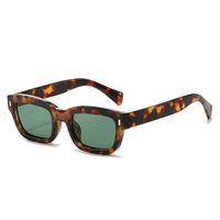 Basic Solid Color Leopard Pc Square Full Frame Women's Sunglasses sku image 2