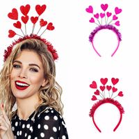 Valentine's Day Romantic Heart Shape Cloth Holiday Daily Headband main image 1