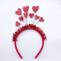 Valentine's Day Romantic Heart Shape Cloth Holiday Daily Headband main image 2