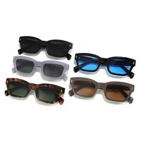 Basic Solid Color Leopard Pc Square Full Frame Women's Sunglasses main image 6