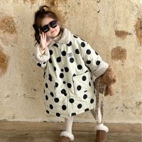 Cute Round Dots Cotton Blend Polyester Girls Outerwear sku image 3