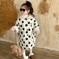 Cute Round Dots Cotton Blend Polyester Girls Outerwear main image 4