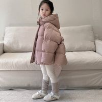 Classic Style Solid Color Cotton Girls Outerwear main image 3