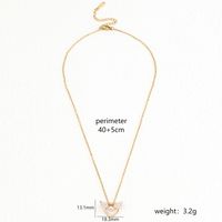 Wholesale Simple Style Heart Shape Key Stainless Steel Copper Enamel Plating Inlay Zircon Pendant Necklace sku image 1