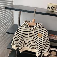 Kids Hoodies Long Sleeve Streetwear Stripe sku image 1