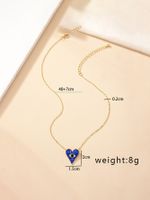 Ig Style Commute Korean Style Heart Shape Alloy Enamel Plating Women's Pendant Necklace main image 6