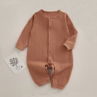 Basic Solid Color Cotton Baby Rompers sku image 10