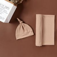 Simple Style Solid Color Cotton Spring Receiving Blanket Baby Accessories sku image 3