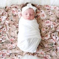 Simple Style Solid Color Cotton Spring Receiving Blanket Baby Accessories main image 4