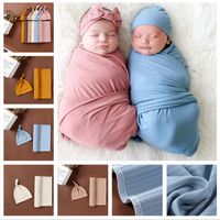 Simple Style Solid Color Cotton Spring Receiving Blanket Baby Accessories main image 1