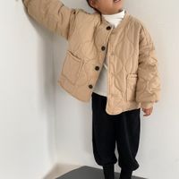 Casual Pastoral Solid Color Cotton Boys Outerwear main image 4