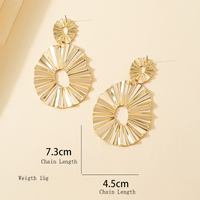 Ins Style Luxurious Lady Flower Alloy Women's Earrings main image 5