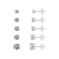 1 Set Cute Sweet Solid Color Plating Inlay Copper Zircon 14k Gold Plated Rose Gold Plated White Gold Plated Ear Studs sku image 12